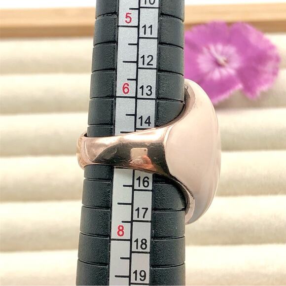 DBJ Dee Berkley Cocktail Right Hand Ring Chunky Pink Enamel Pave Halo Statement - Picture 13 of 16